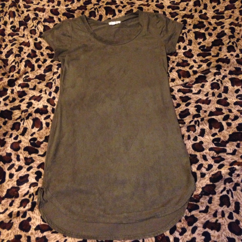Army Green T-shirt Dress